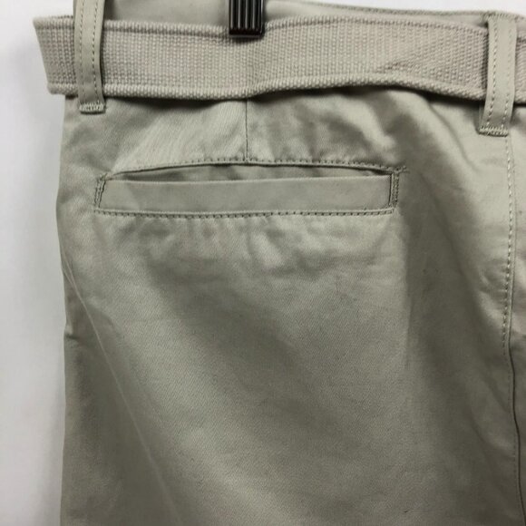 Qruel Men’s Khaki Shorts NWT | 40 | Belt| Cotton |Slanted Pockets| Summer Casual - Picture 5 of 8